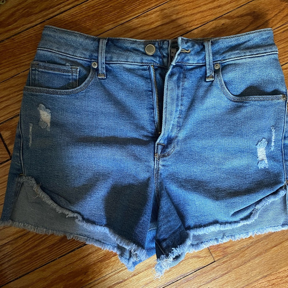 GOOD AMERICAN High Rise Cut-Off‎ Denim Jean Shorts